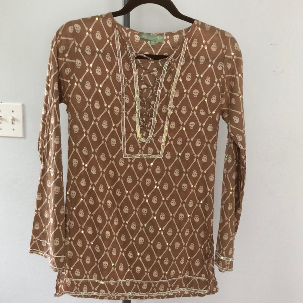 Sparkling skull tunic